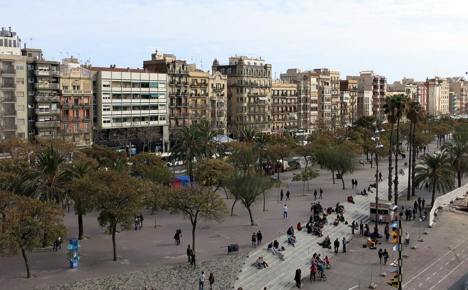 264 La Barceloneta des de la terrassa del Museu d'Història de Catalunya