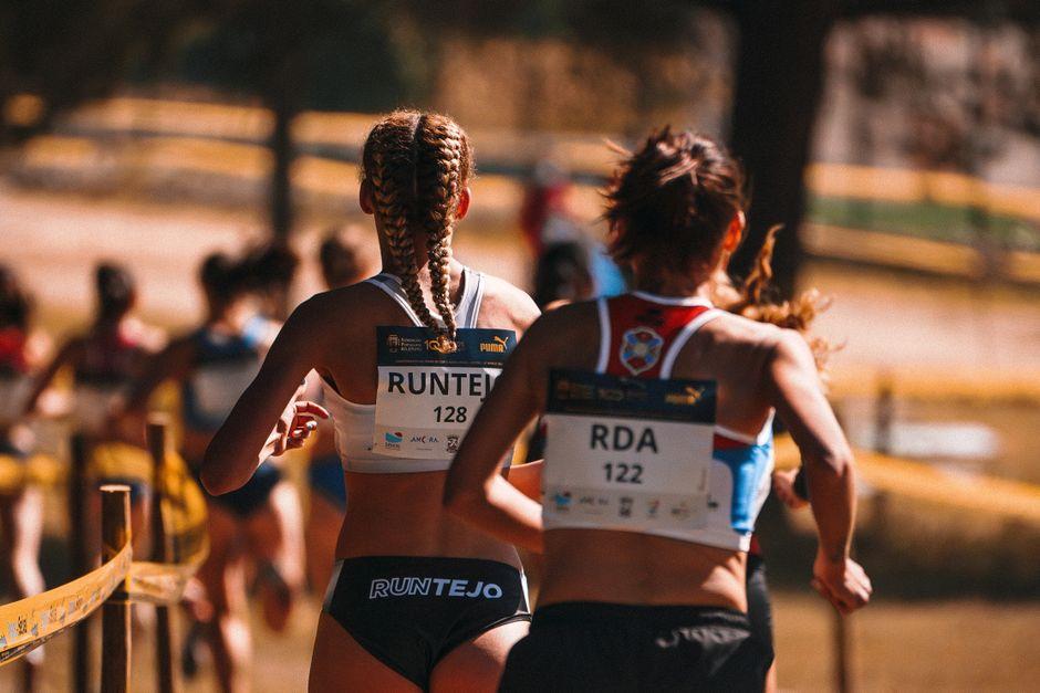 Back View of Female Runners in a Marathon Event
